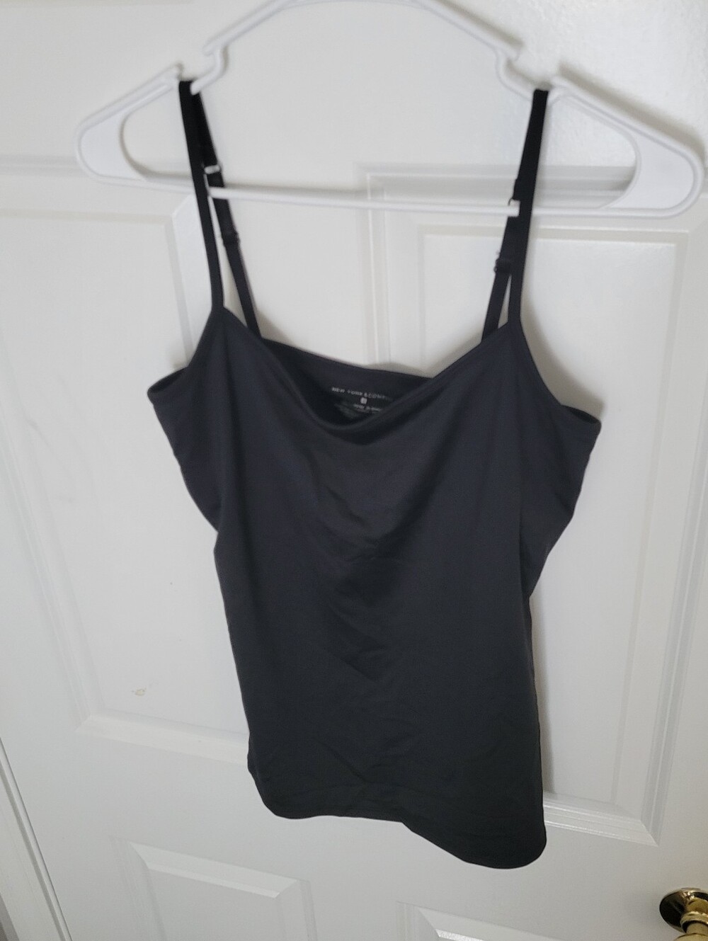 New York & Company Black Adjustable-Strap Cami Size M